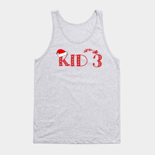 Christmas Family Name "Kid 3" Photo Design Shirt Tank Top